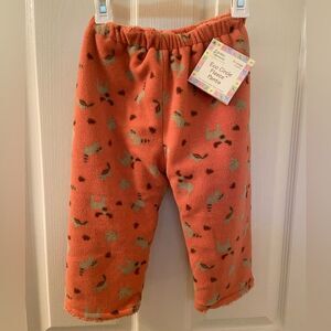 Green Sprouts Eco Circle Fleece Pants Forest Friends Pink Size XL 2 years NWT